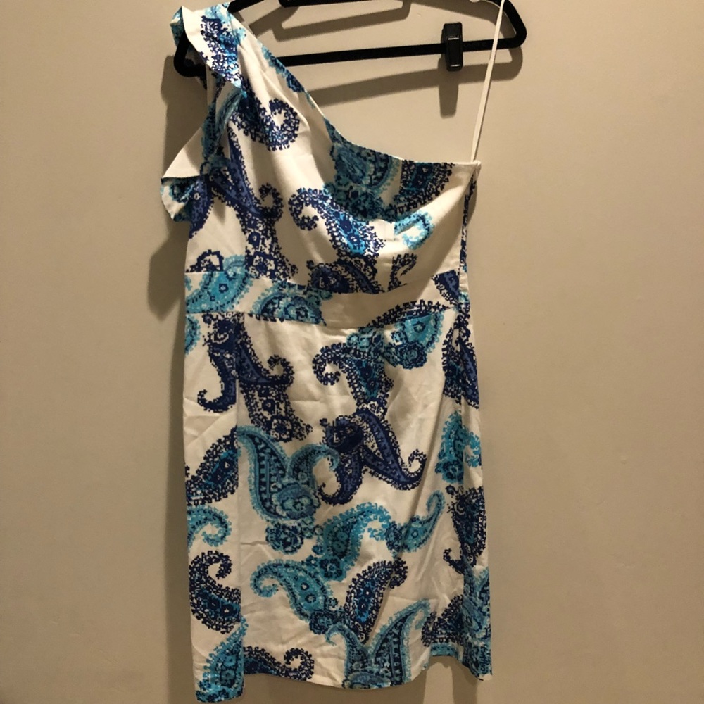 One shoulder Tahari dress